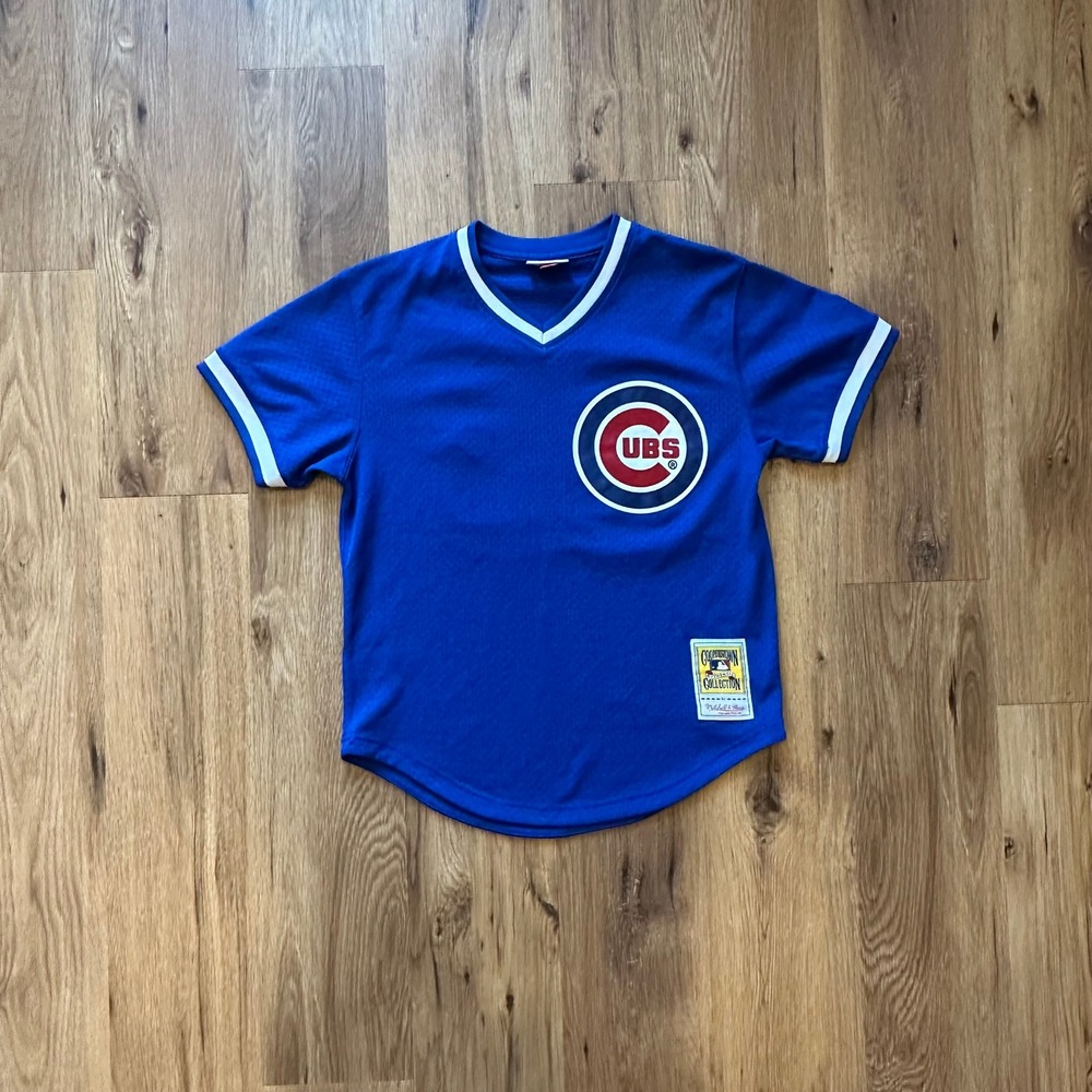 Mitchell & Ness Chicago Cubs Cooperstown Collection Blue Mesh Jersey Size 40 M
